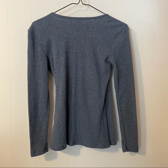 Ribbed knit wrap lightweight sweater - Picture 2 of 6